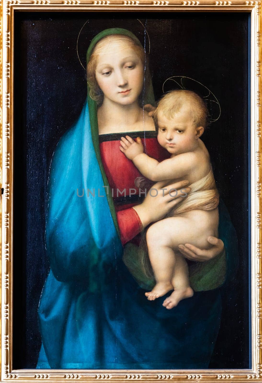 Florence, Italy - 29 June 2023: Pitti Palace Museum, Raffaello Sanzio - Raphael, Madonna del Granduca painting, 1504