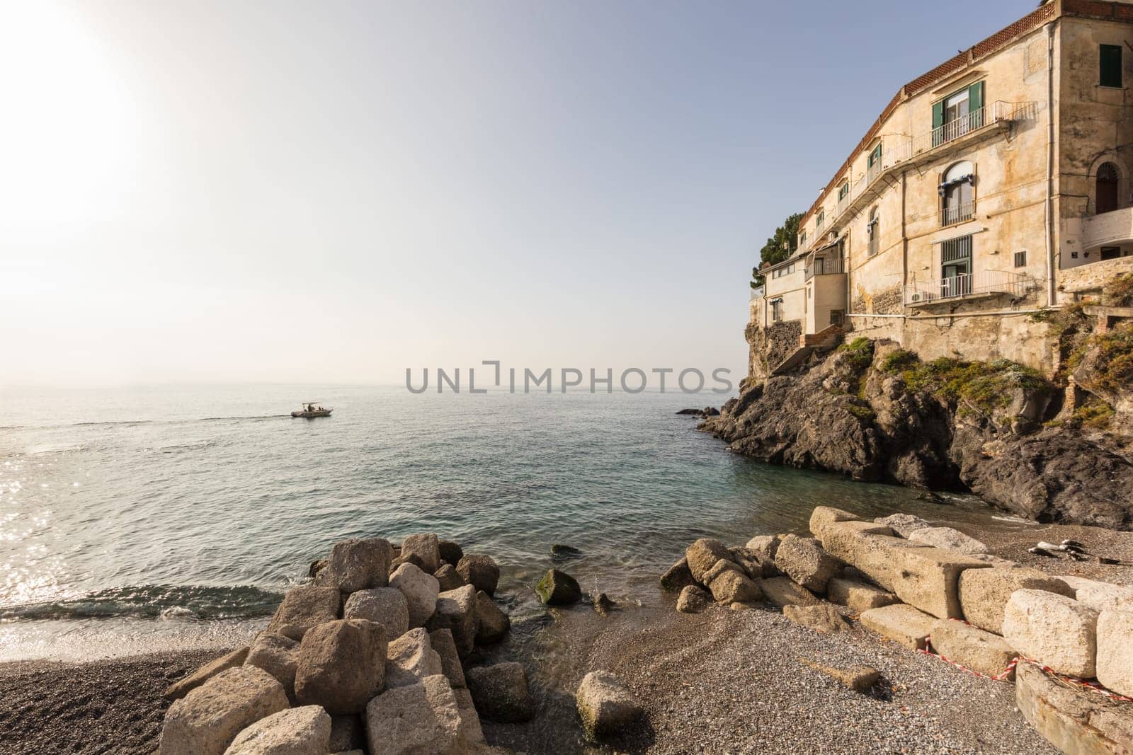 view of the village Minori on the coast of Amalfi. Italy