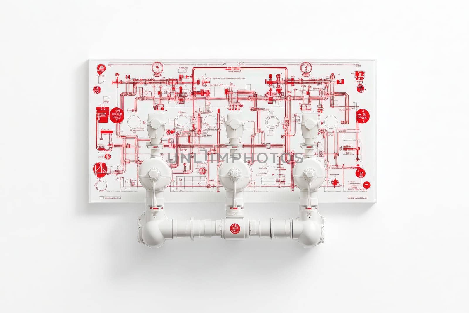 A handheld diagnostic tool is prominently placed against a clean white backdrop, showcasing its functionality for analyzing plumbing systems. The tools design emphasizes efficiency in diagnostics.
