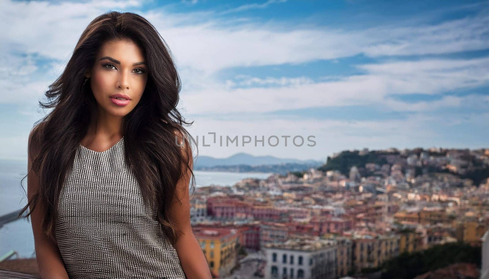 gorgeous young woman portrait, AI generated image