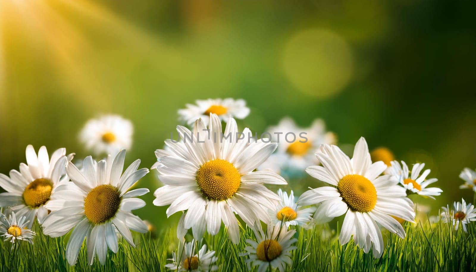 chamomile flowers of Chamaemelum, AI generated image