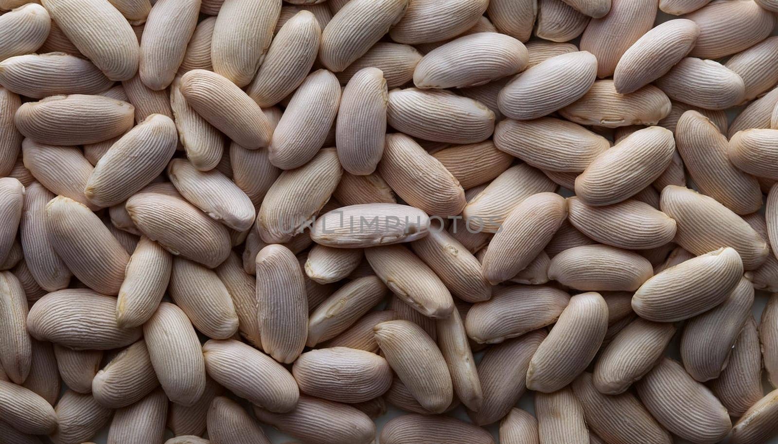 navy beans top flat view, AI generated image