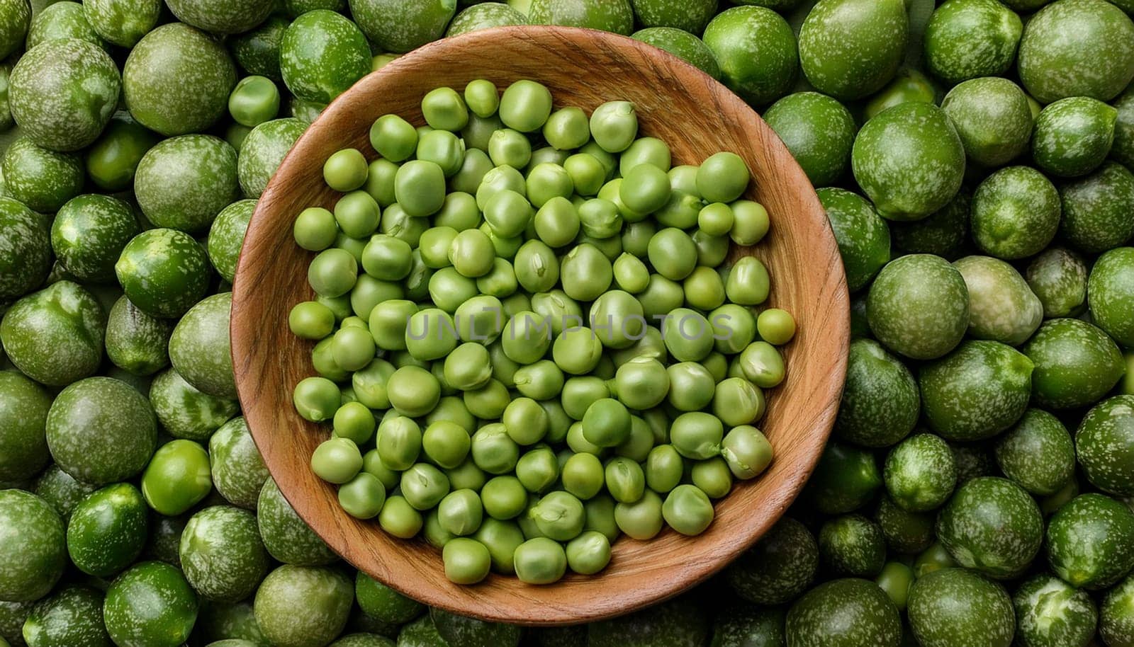 peas beans top flat view, AI generated image