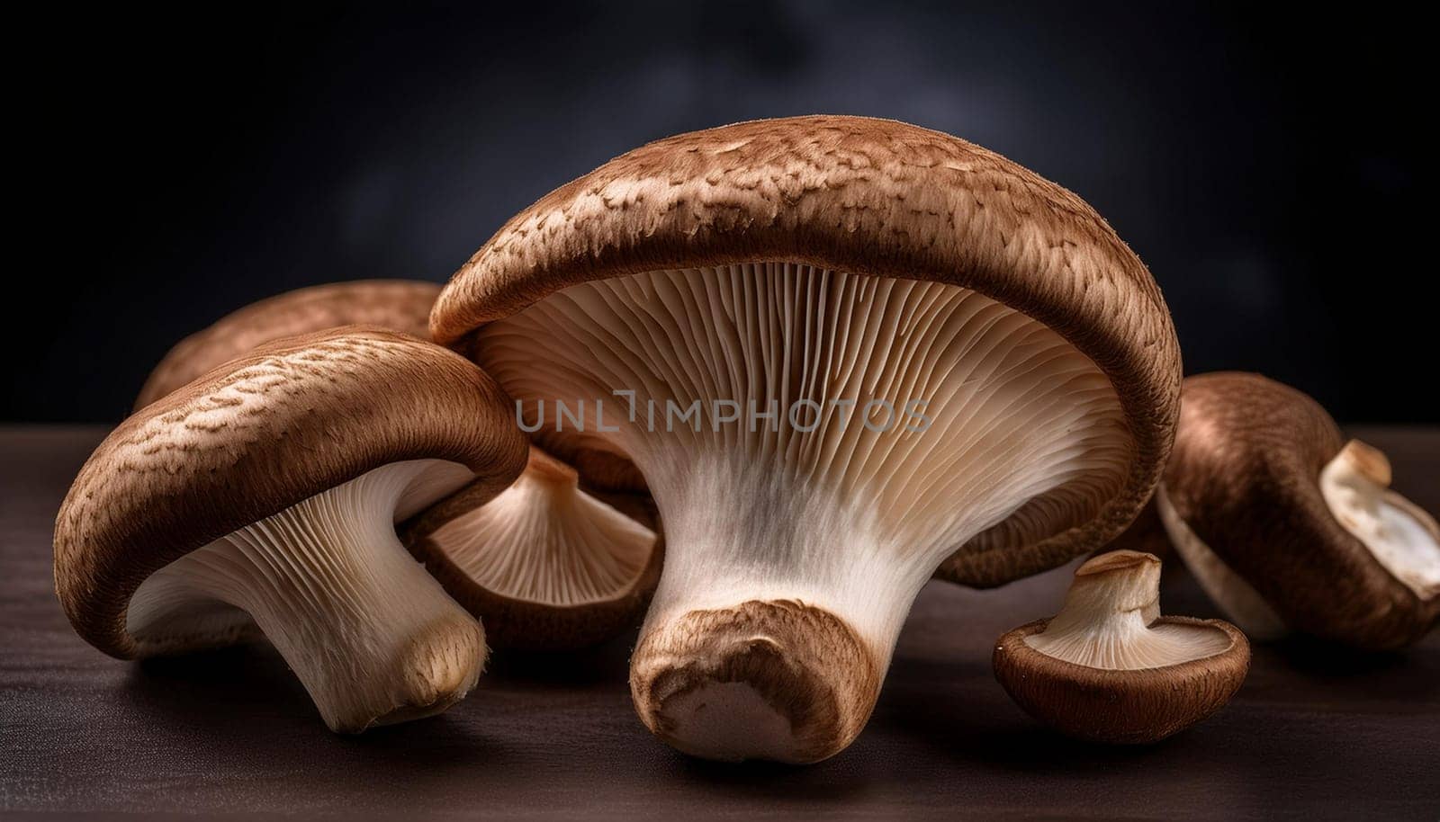 chinese shiitake chinquapin mushrooms, AI generated image