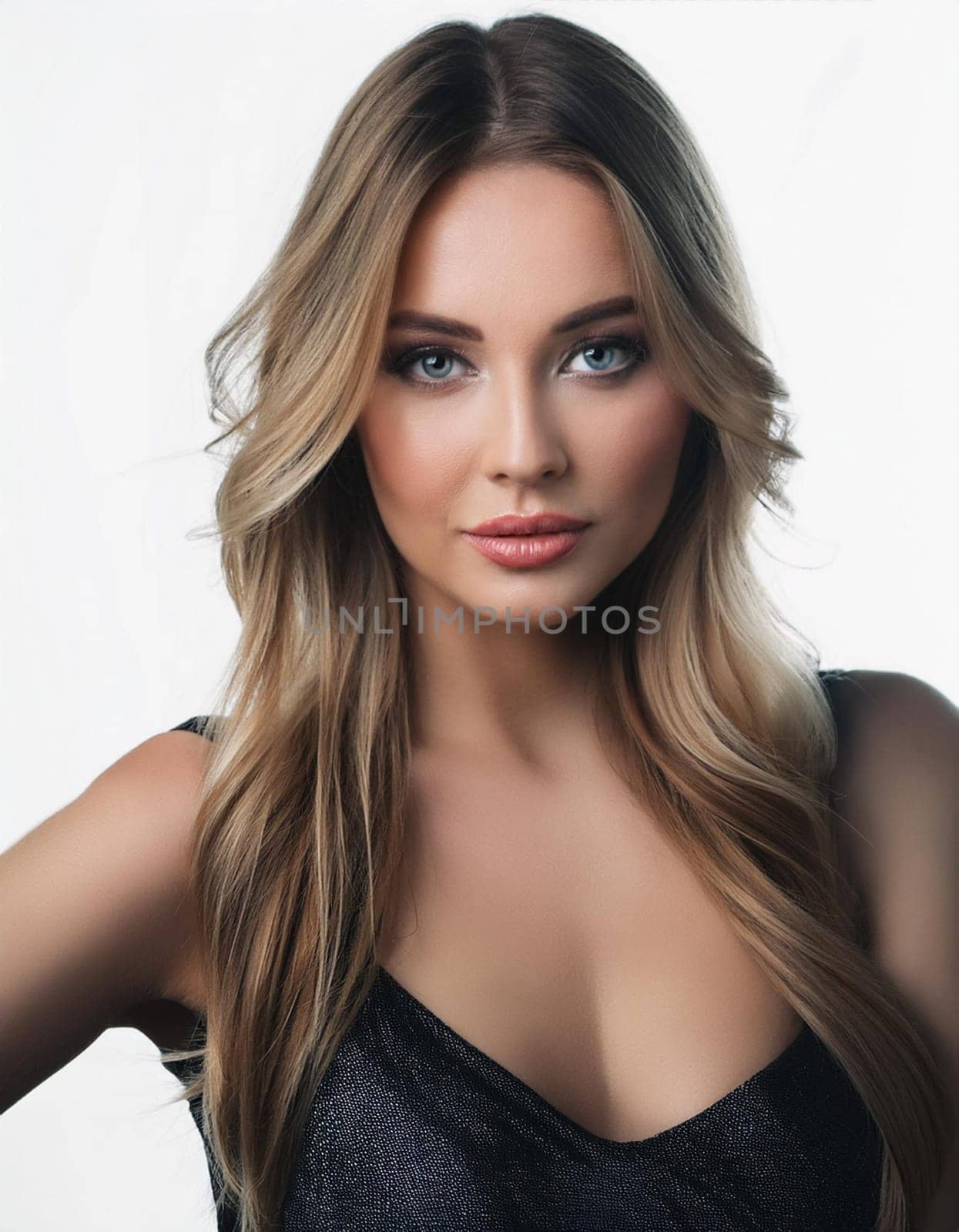pretty young woman portrait, AI generated image