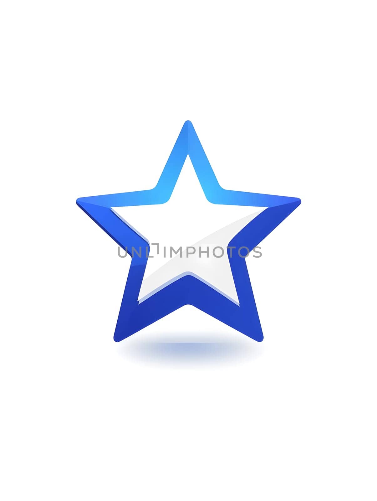 Simple Blue Star Graphic Icon logo Emblem