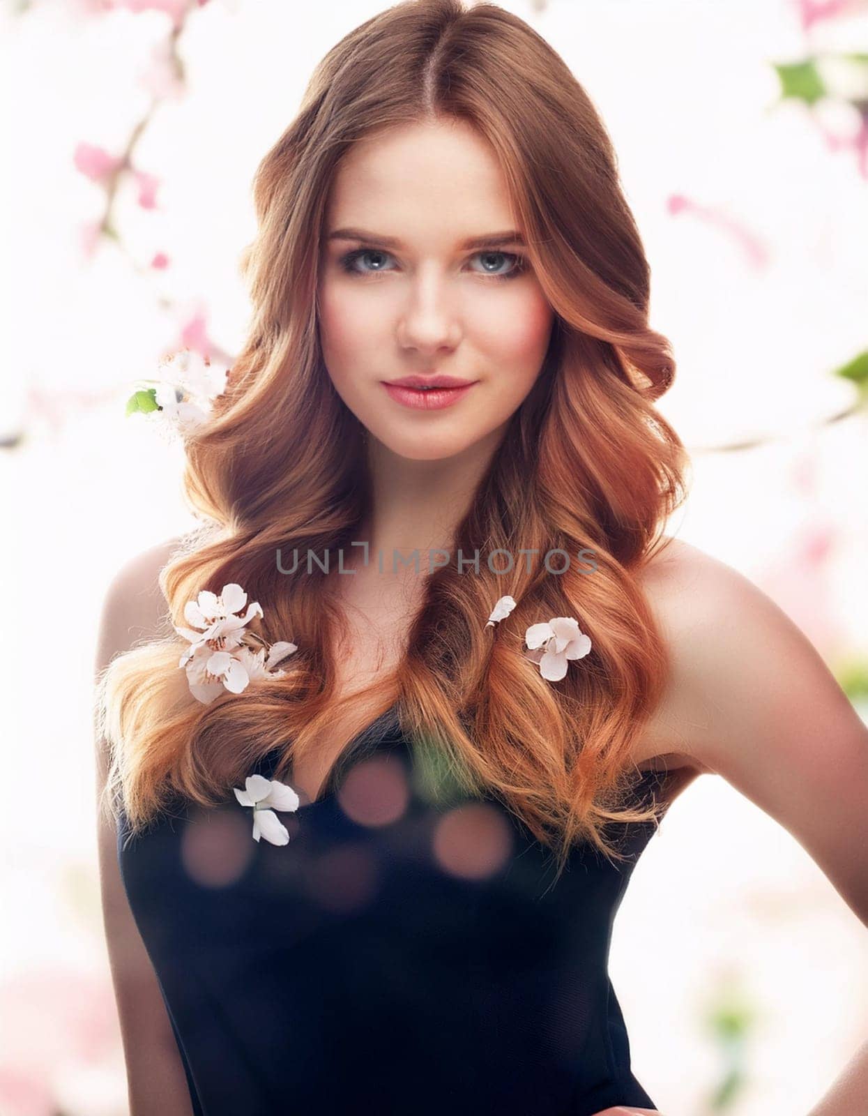 pretty young woman portrait, AI generated image
