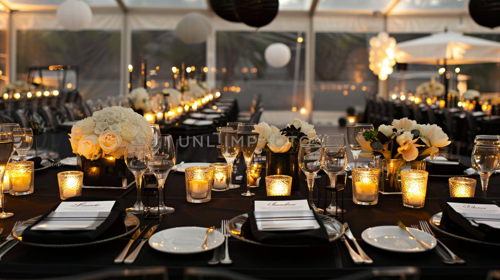 Clean lines and minimal embellishments define this party theme