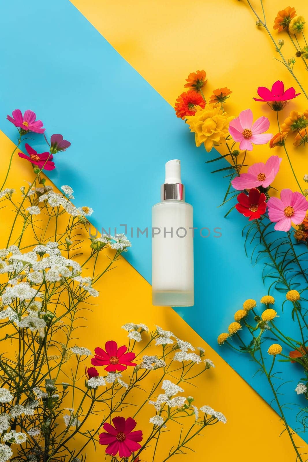Copy space for cosmetic advertisement or beauty product launch.