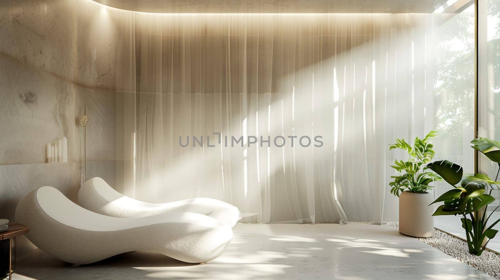 Copy space integrated seamlessly into the design of beauty and wellness arrangement