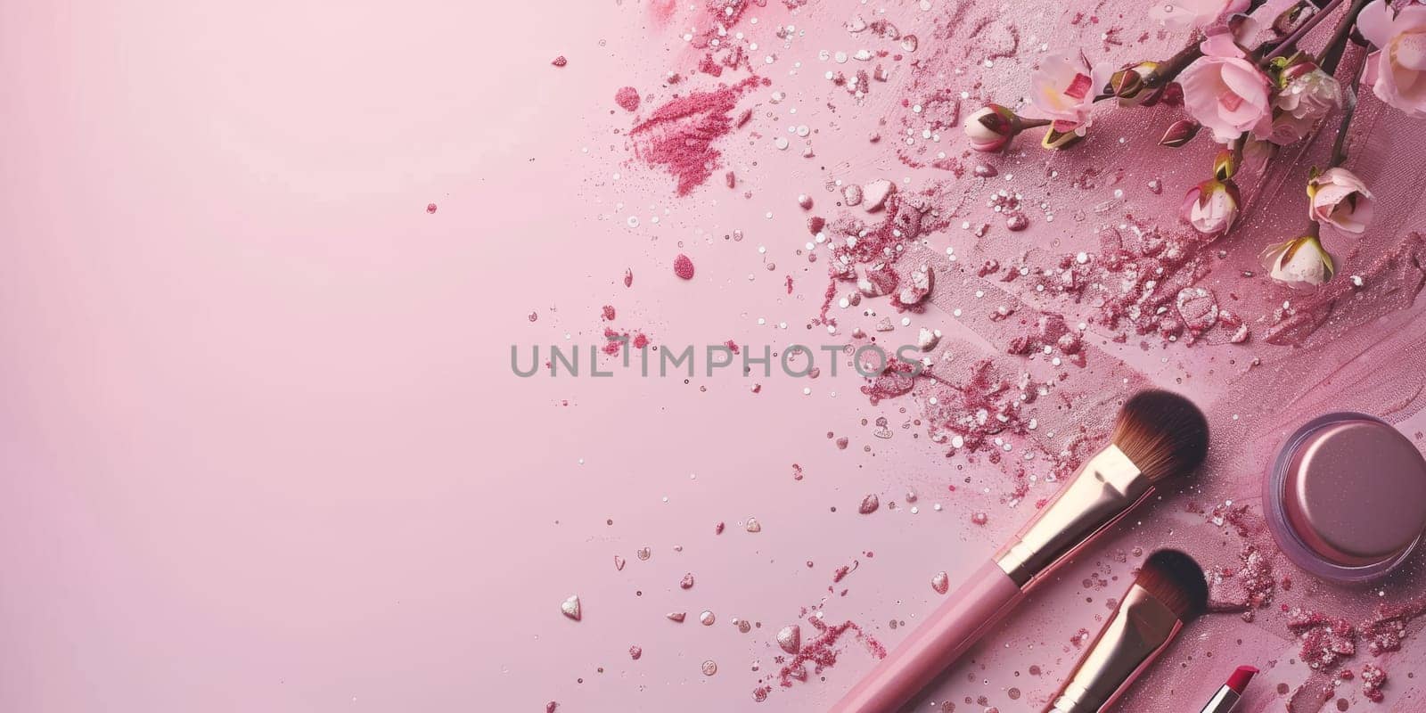 Copy space for makeup artist portfolio or beauty influencer promotion.