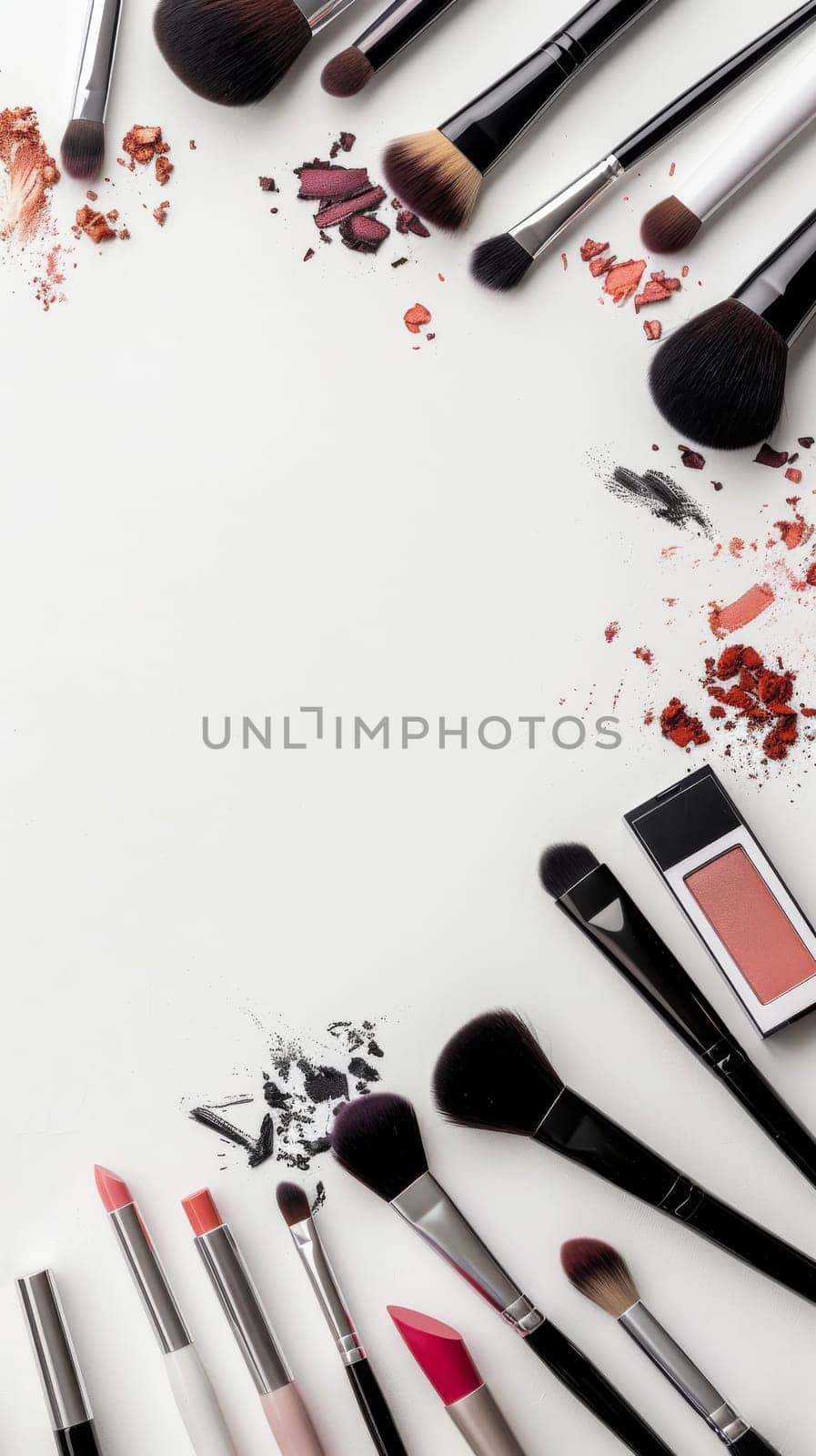 Copy space for promoting makeup tutorials or beauty workshops.
