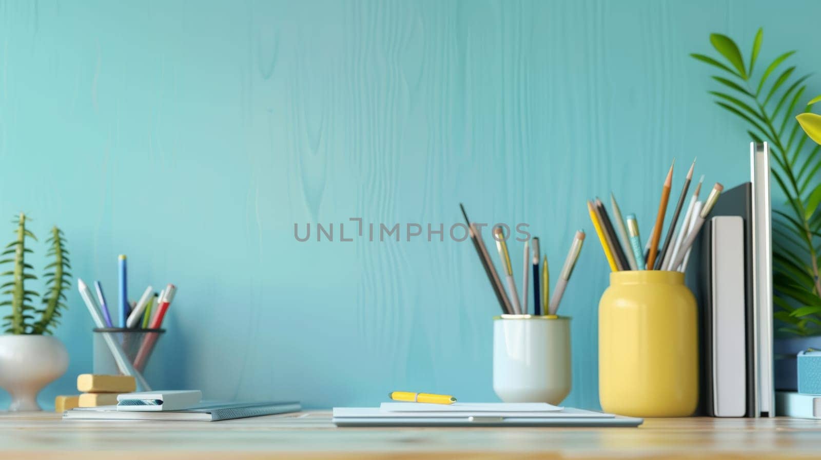 Corporate business background featuring office supplies.