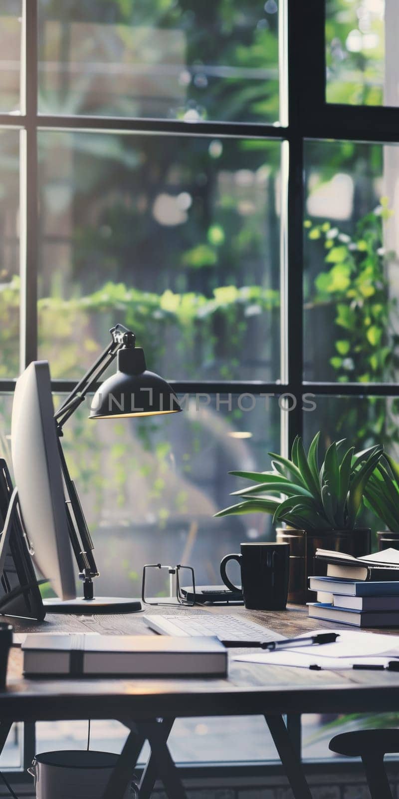 Corporate setting featuring modern business tools.