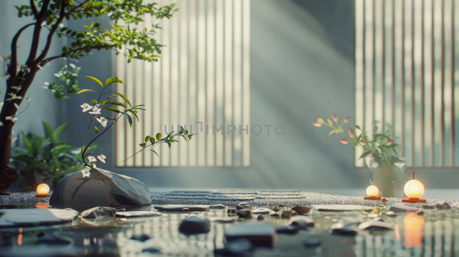 Conceptual mockup scene with symbolic elements for visual storytelling.