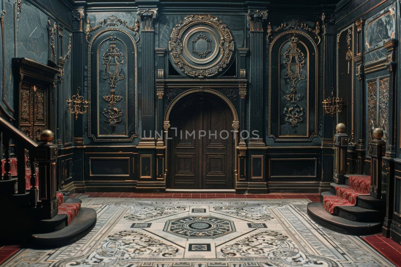 Professional scene featuring an intricate layout pattern.
