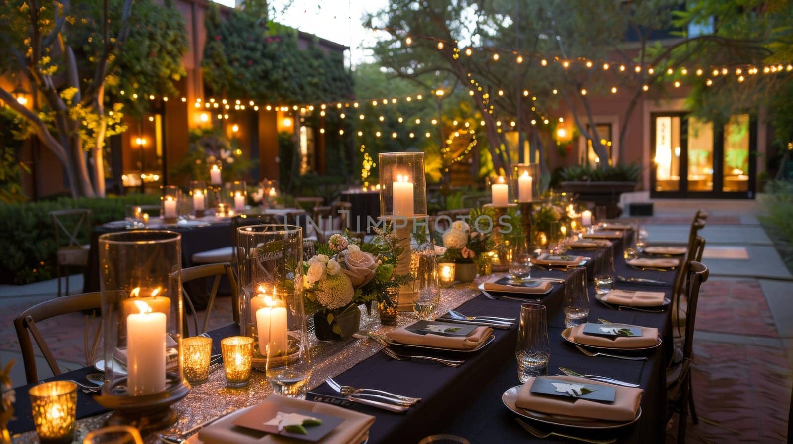 Simple and refined party setup with a contemporary flair