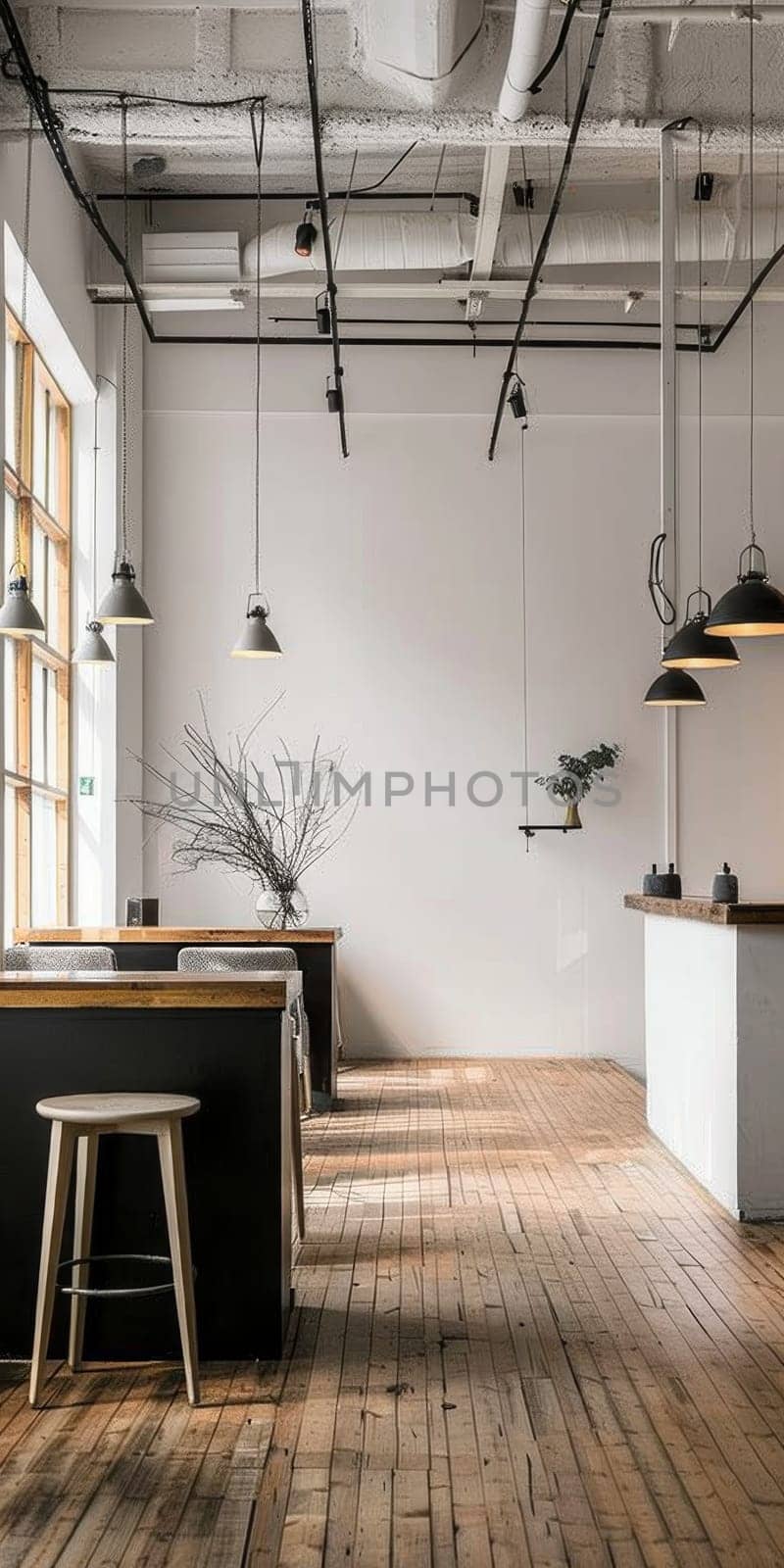 Simple and uncluttered business environment with minimalistic decor.