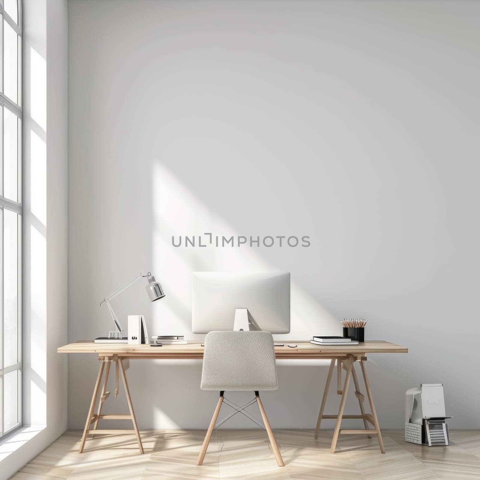 Simple and uncluttered office background with a minimalist design.