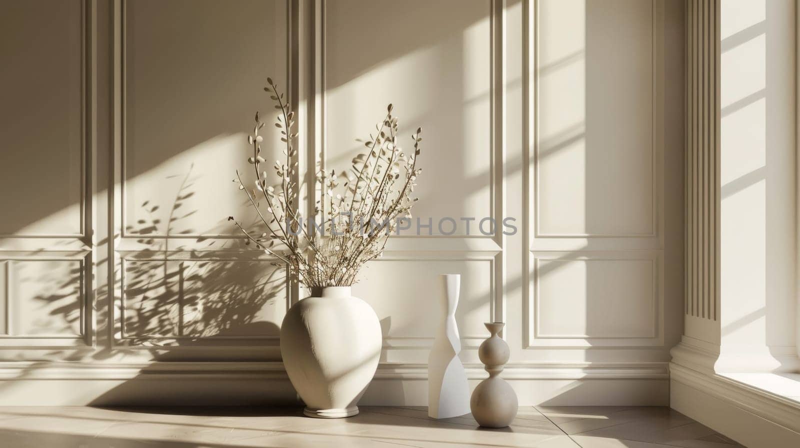 Sophisticated mockup arrangement with ornate decoration for a sumptuous look.