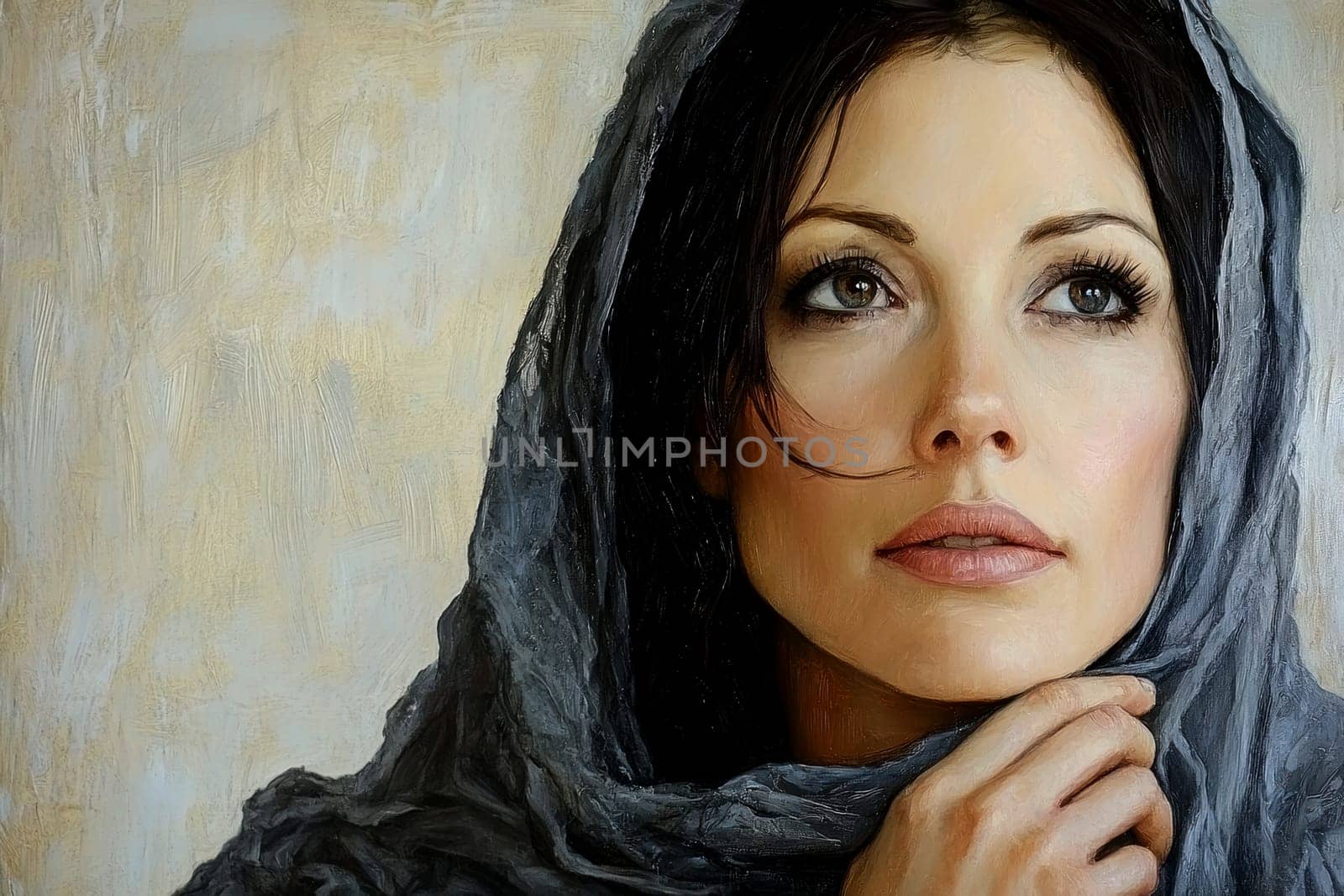 Portrait of Saint Magdalene. AI generative.