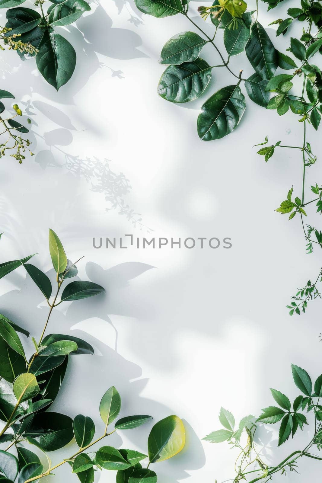 Blank space in marketing composition for text overlay.