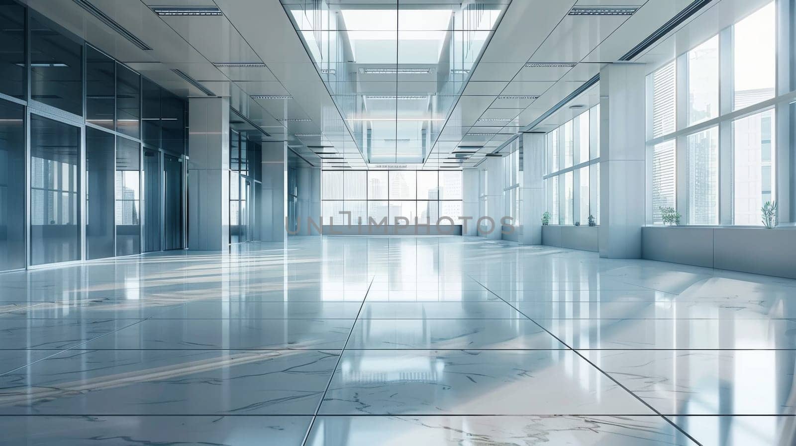 Business environment designed with spacious copy space.