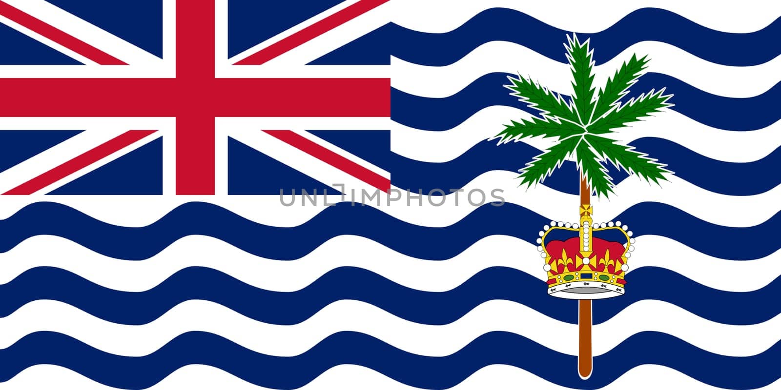 A British Indian Ocean Territory flag background illustration