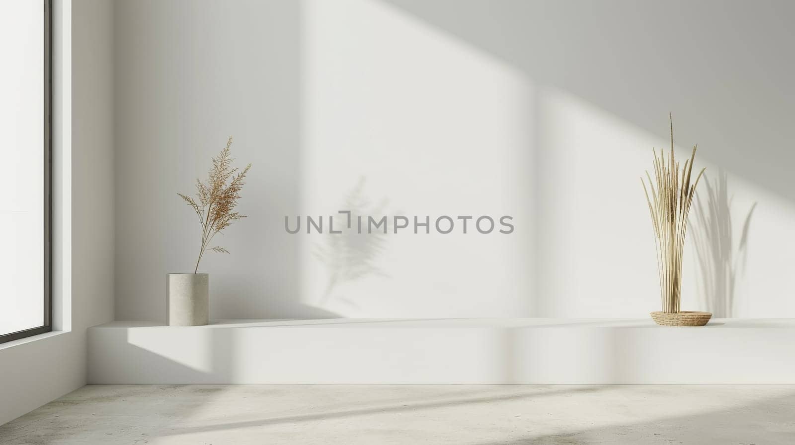 Clean and minimalist mockup setup with a neutral white backdrop.