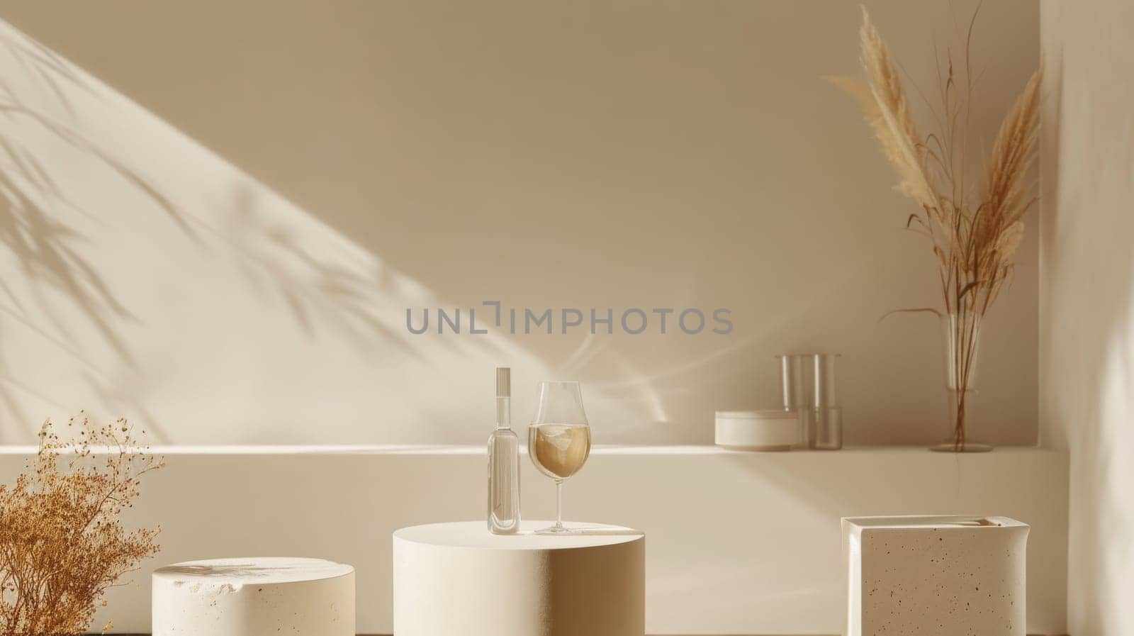 Clean lines and neutral tones characterize this minimalist party theme