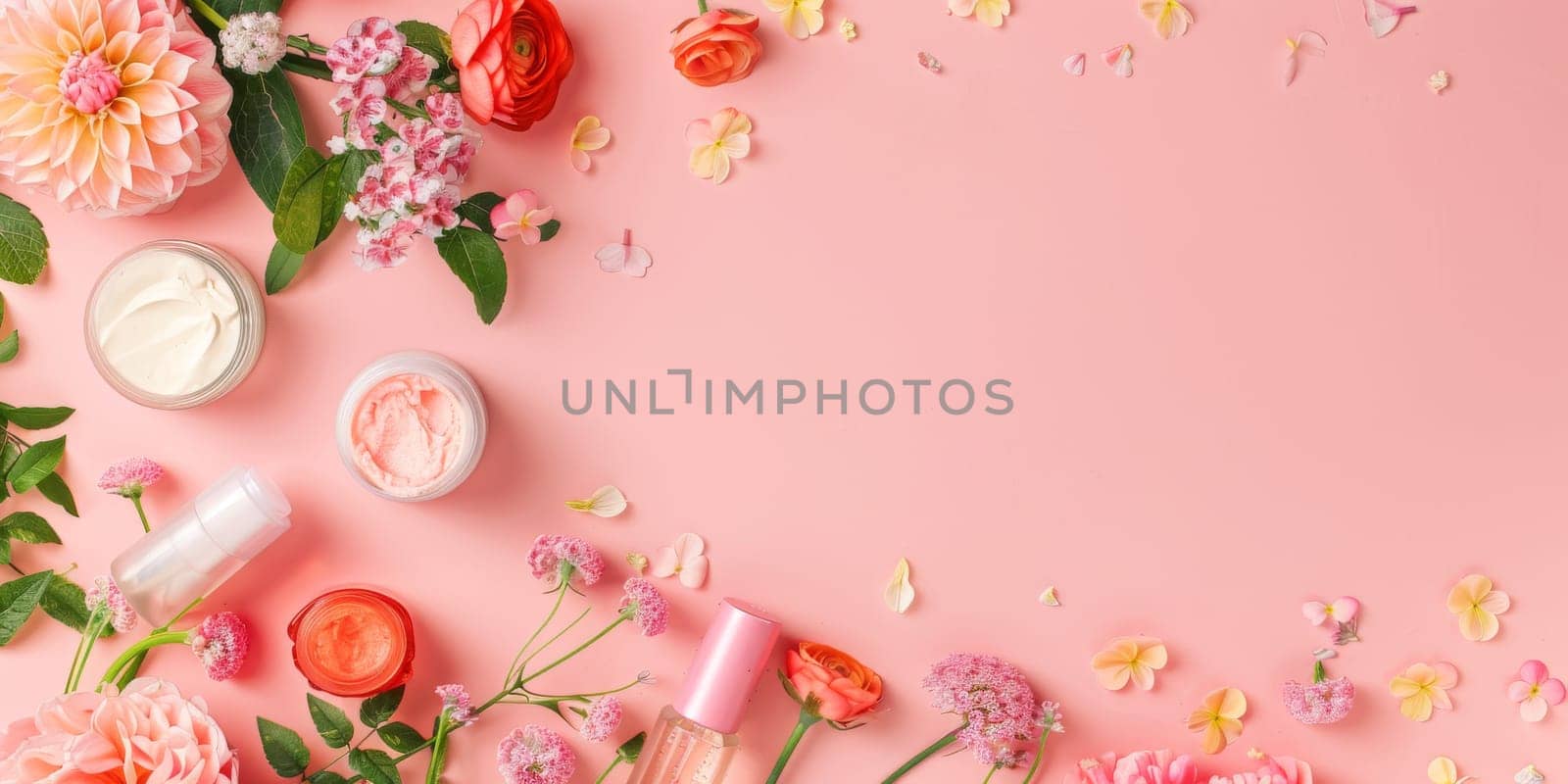 Copy space for beauty blog banner or social media post.