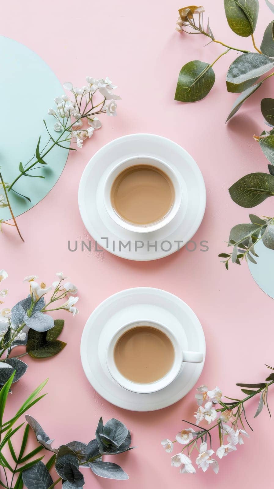 Contemporary flat lay mockup arrangement with customizable elements.