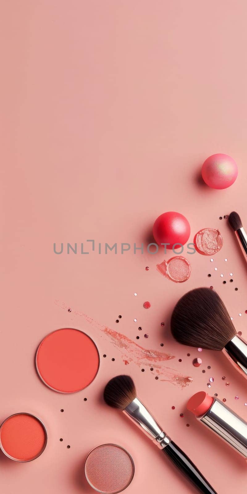 Copy space for promoting makeup tutorials or beauty workshops.