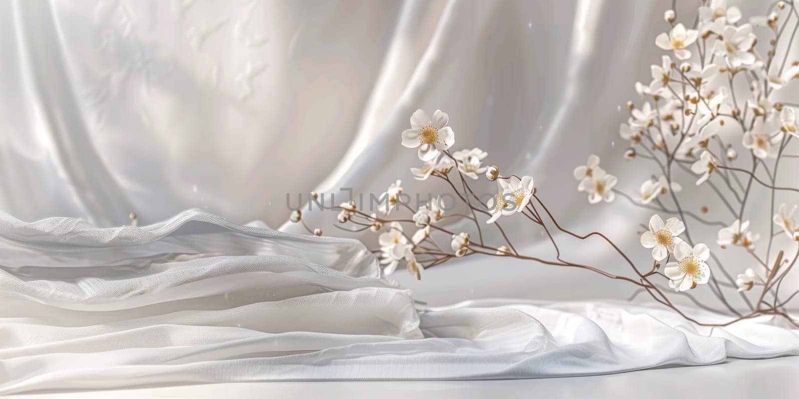 Decorative mockup arrangement adorned with delicate decoration for an upscale presentation.