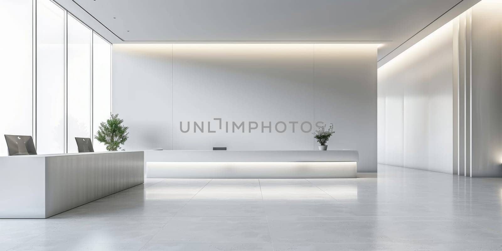 Elegant and minimal business environment with clean lines and simplicity.