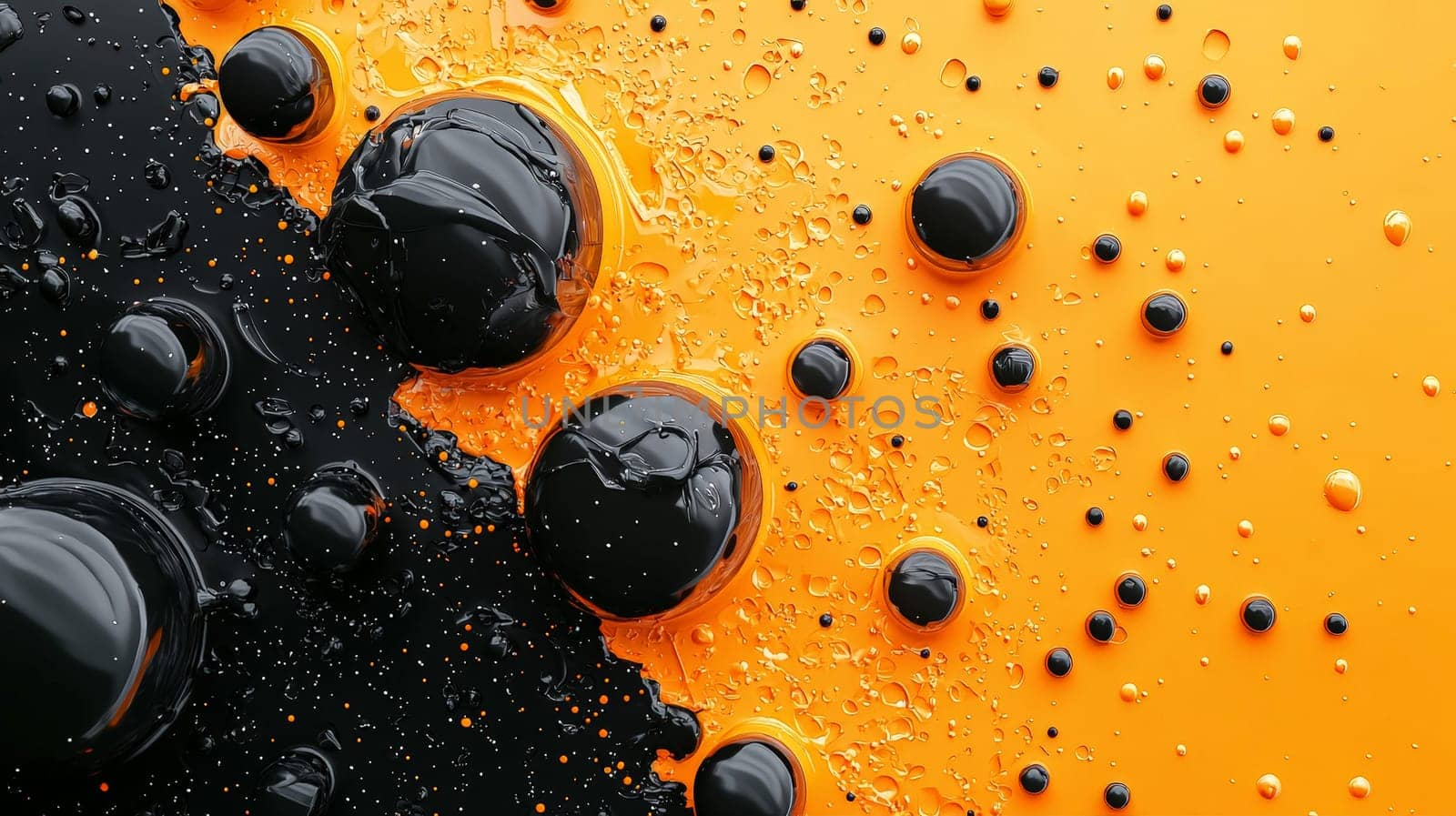 A hyper-detailed, high-resolution 3D rendering showcasing an abstract design in rich orange and black tones. The composition combines natural textures with a modern, high-contrast aesthetic, resulting in a visually compelling image that emphasizes depth and detail.