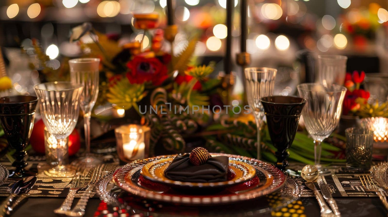 Fashion-forward party design showcasing a trendy and stylish pattern arrangement