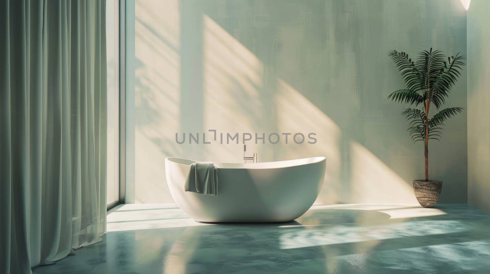 Minimalist portrayal of beauty and relaxation