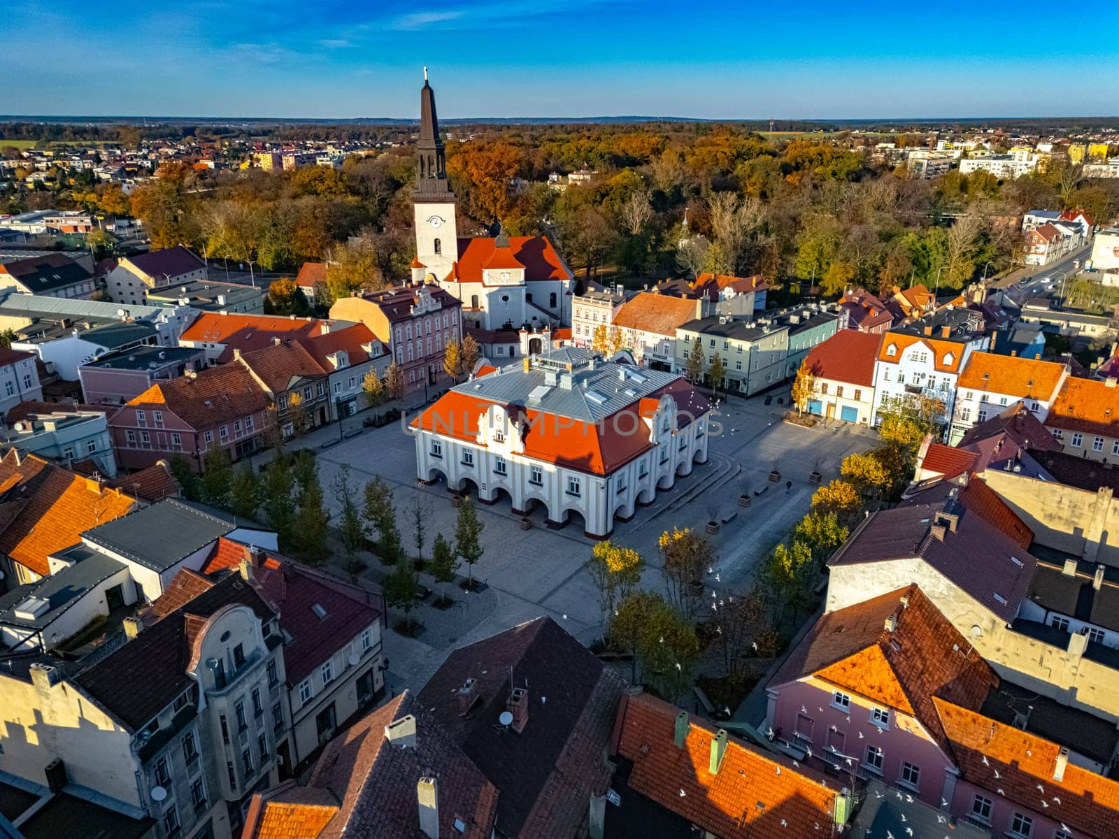 Architecture of Jarocin old town in Greater Poland Voivodeship, Poland
