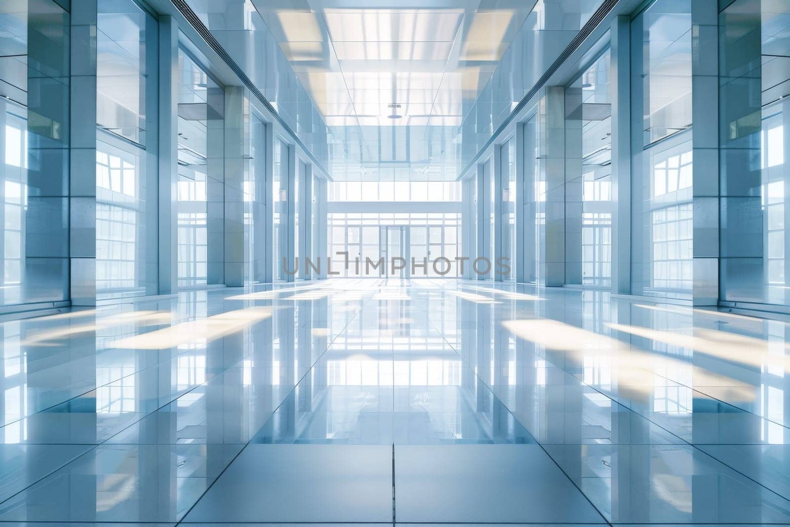 Modern office background featuring a symmetrical layout pattern.