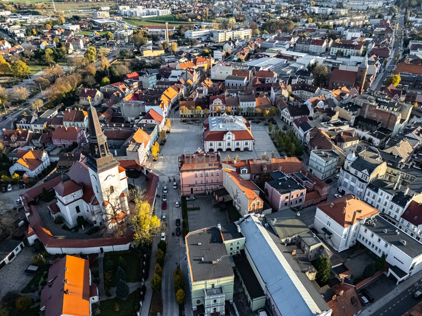 Architecture of Jarocin old town in Greater Poland Voivodeship, Poland