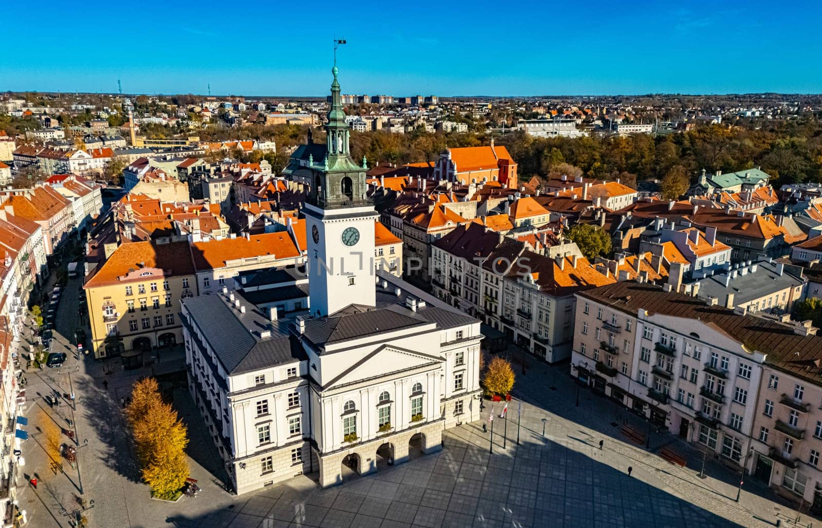 Architecture of Kalisz old town in Greater Poland Voivodeship, Poland