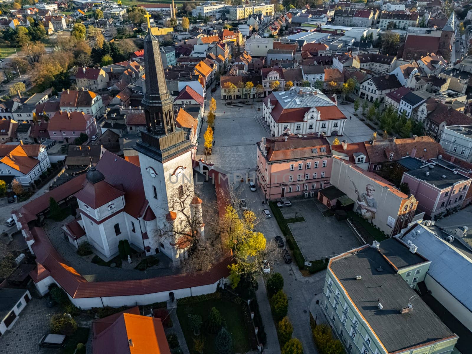 Architecture of Jarocin old town in Greater Poland Voivodeship, Poland