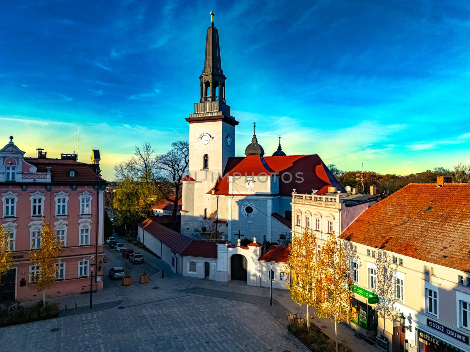 Architecture of Jarocin old town in Greater Poland Voivodeship, Poland