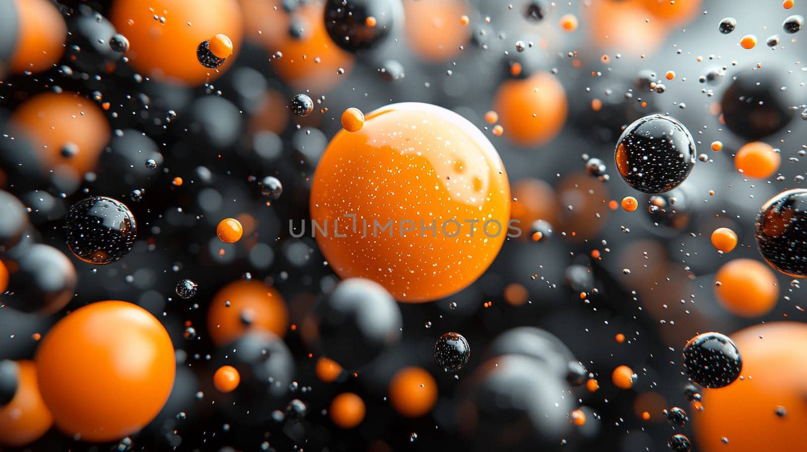 A hyper-detailed, high-resolution 3D rendering showcasing an abstract design in rich orange and black tones. The composition combines natural textures with a modern, high-contrast aesthetic, resulting in a visually compelling image that emphasizes depth and detail.