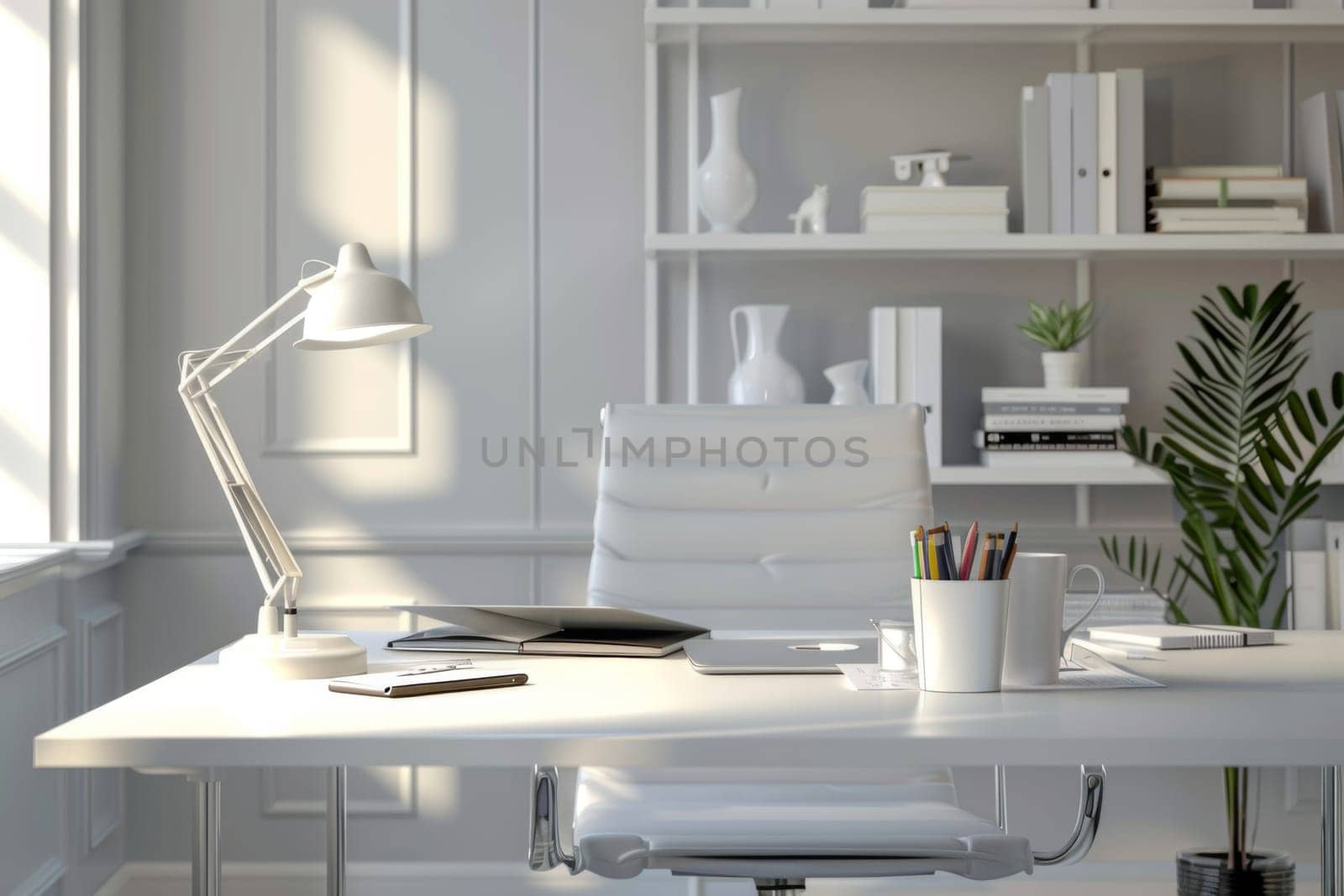 Professional environment with modern office supplies.