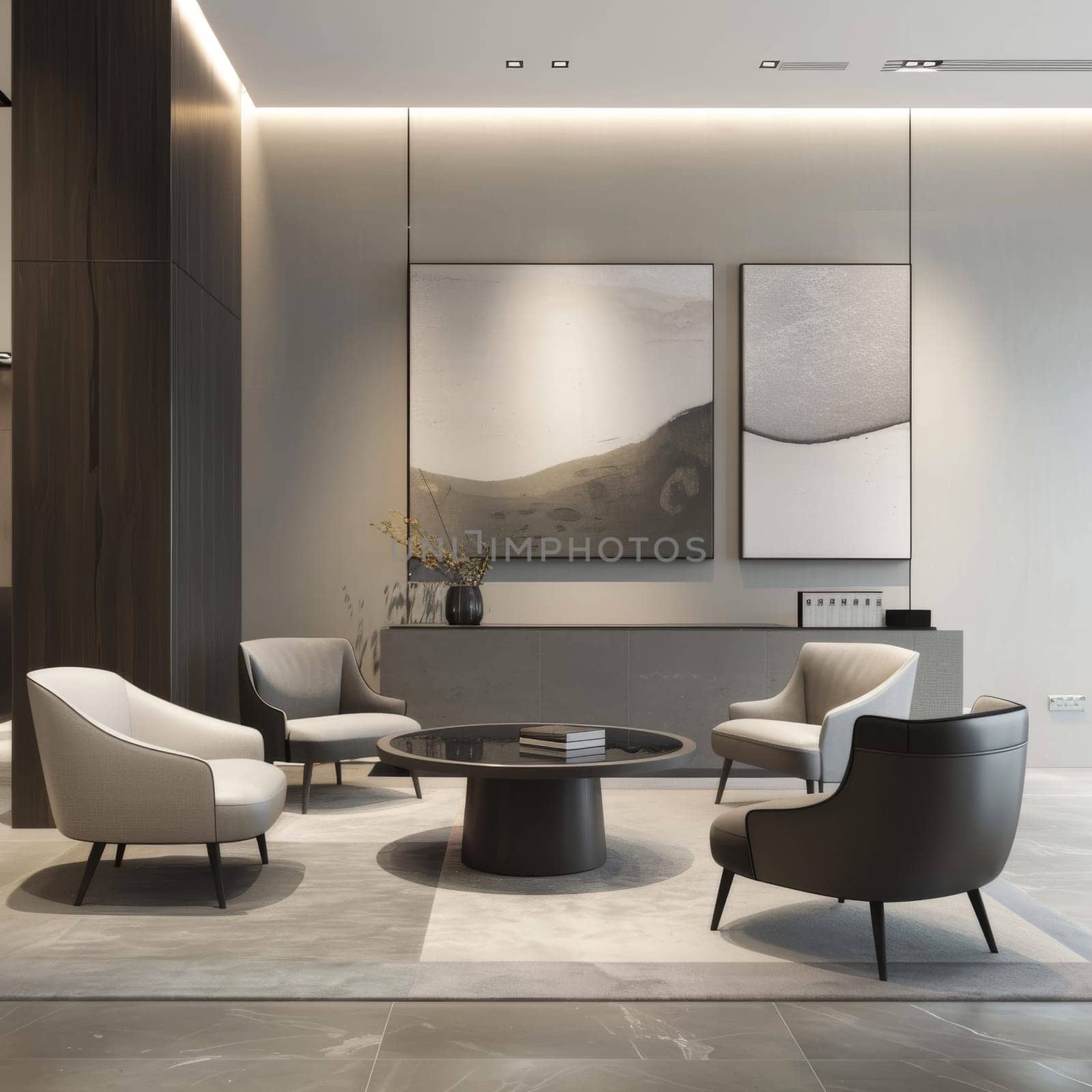 Simple and elegant business environment with minimalistic decor.