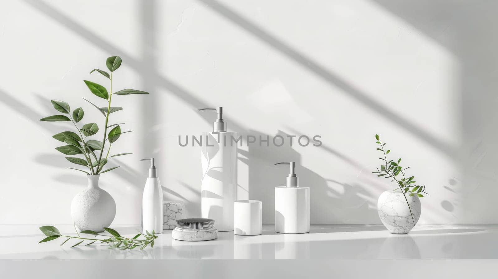Professional mockup arrangement featuring products on a pristine white backdrop.