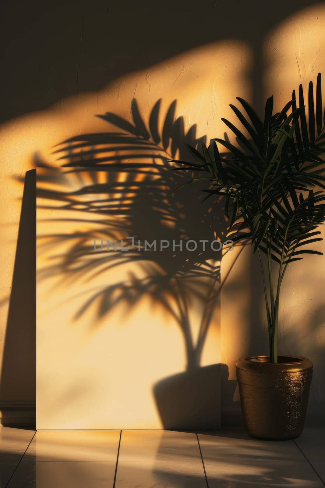 Shadowy silhouette mockup setup with customizable elements.