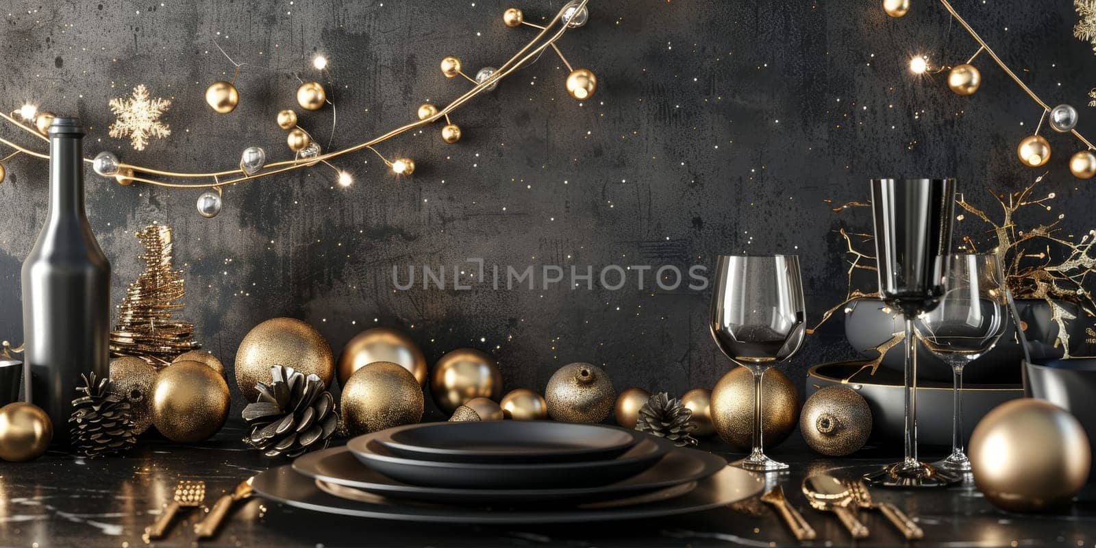 Sophisticated mockup arrangement showcasing opulent decoration for a glamorous presentation.